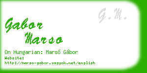 gabor marso business card